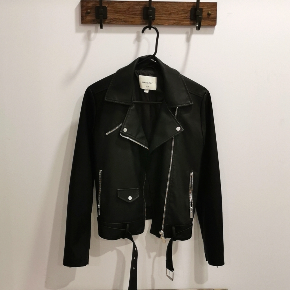 Matt & Natt black leather jacket XS